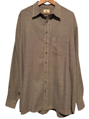 CUTTER & BUCK Men’s Houndstooth Cotton Tall Shirt XLT Preppy Golf